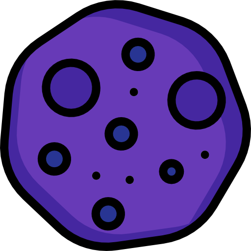 Asteroid in space - Math problem target in AstroMath game